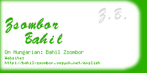 zsombor bahil business card